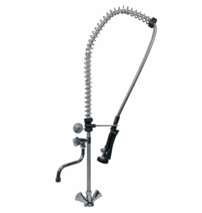 Duvara Monte & Ara Musluklu – Çift Su Girişli Ön Durulama Seti